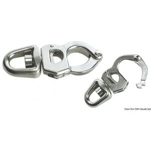 Snap-shackle with trigger opening SS 316 105 mm