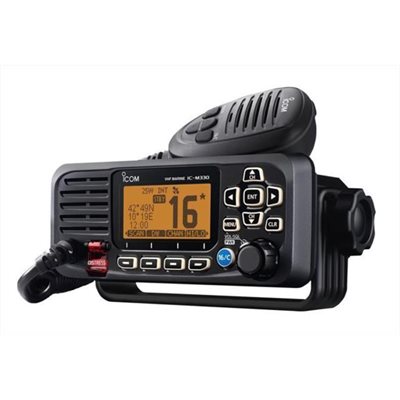 ICOM M330G Fixed Mount VHF with GPS receiver and NMEA 0183 Connectivity (black)