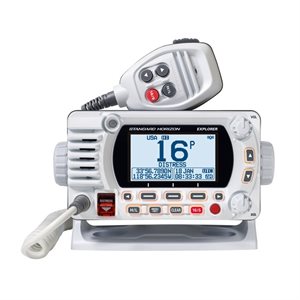 Radio VHF fixe Explorer GX1850 de Standard Horizon (blanc)