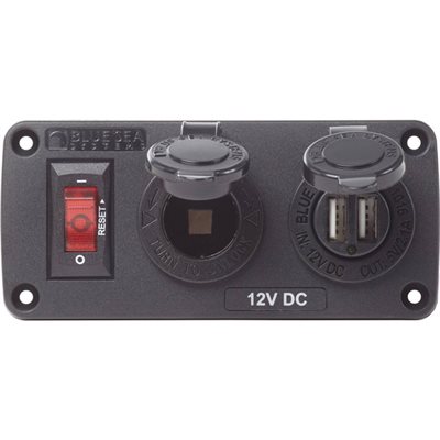 Belowdeck panel 12V socket / USB Charger