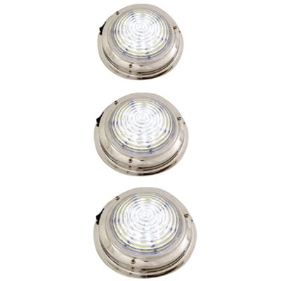 Victory LED 3'' lens stainless steel dome light