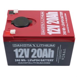 Batterie Dakota Lithium LiFePO4 à décharge profonde 12 V 20Ah