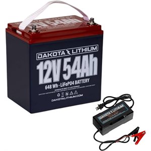 Batterie Dakota Lithium LiFePO4 à décharge profonde 12 V 54Ah