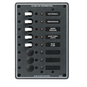 Blue sea DC Panel with 5 breakers