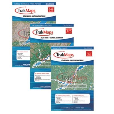 TrakMaps Charts Trois-Rivieres to Quebec city
