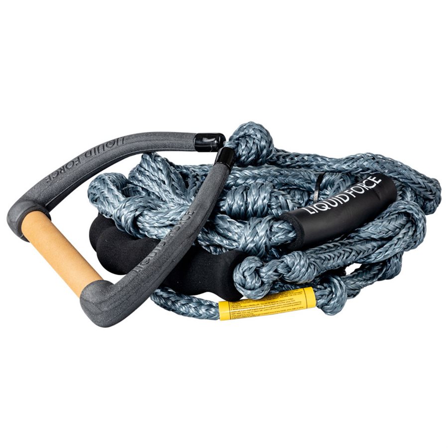 Liquid Force DLX Molded Surf Rope & Handle Combo (Grey / Tan)