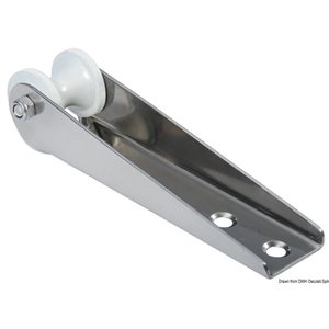 Bow roller 8" x 1 3 / 4'' polished SS