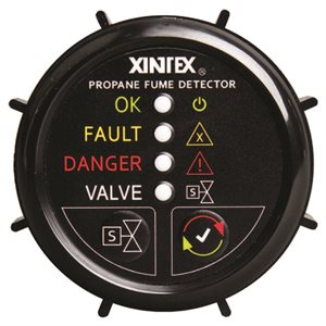 Xintex 2'' Round Propane Detector with 1 sensor and solenoid valve