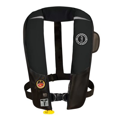 Mustang Hydrostatic automatic PFD collar with harness (black)