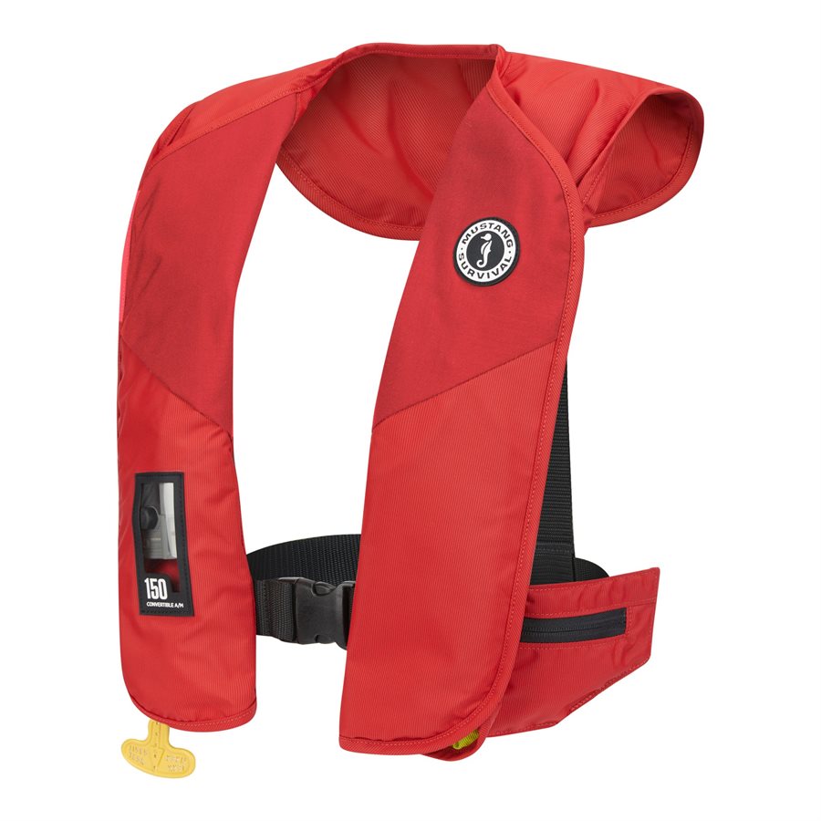 Mustang MIT 150 Convertible Auto / Manual INFLATABLE PFD (red)