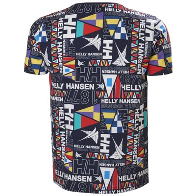  Helly Hansen Newport T-Shirt for men (Navy Burgees) (XL)