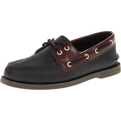 Men's Sperry Authentic Original Boat Shoes (black / amaretto) (12)