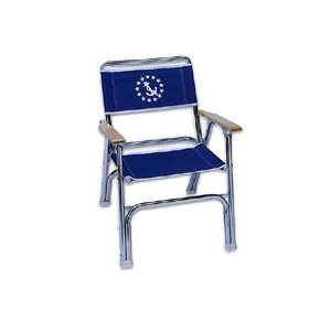 Folding deck chair blue