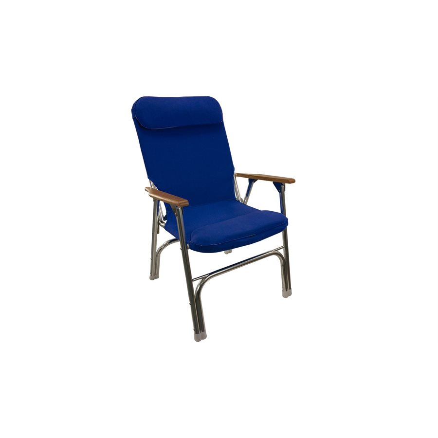 Chaise de pont pliable Springfield (bleue)