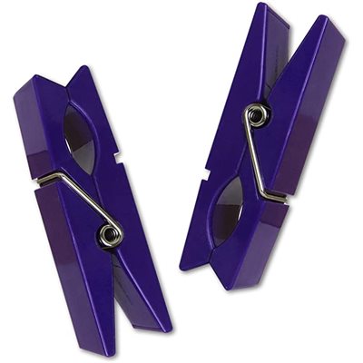 SolClip Towel clips (purple clothspin) (2)