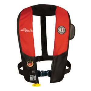 Hydrostatic automatic PFD collar with harness (red) (blyacht promo)